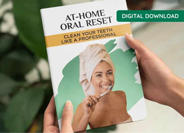 Bonus guide At-Home Oral Reset that comes with the ProDentim 6-bottle package